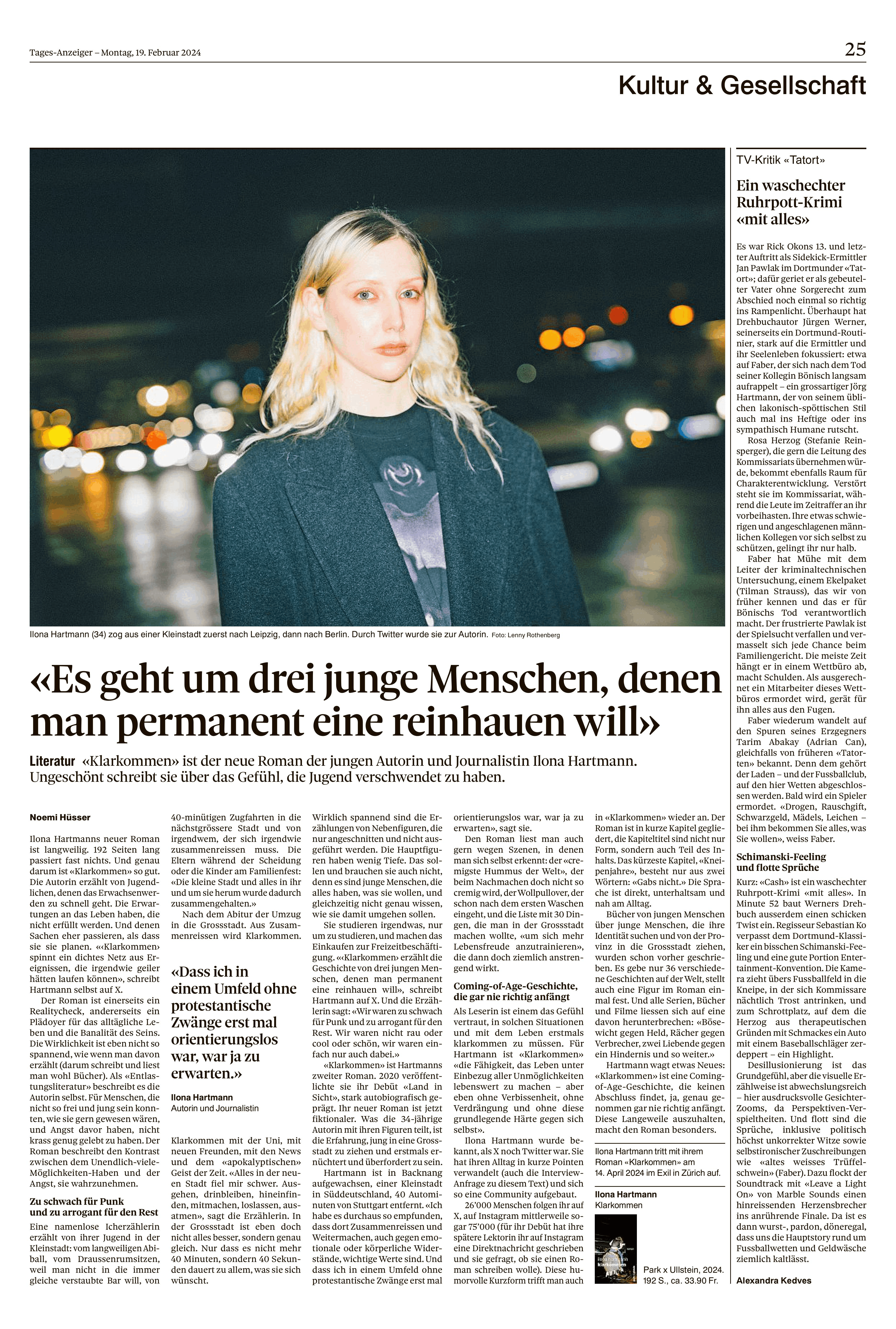 Rezension: «Klarkommen» von Ilona Hartmann